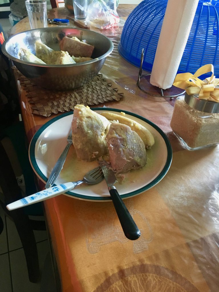 Taro, zelený banán, coconut cream